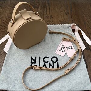 NICO GIANI Tunilla Circle Bag Petite Boite Chapeau Blush Pink Beige NWT New Tags